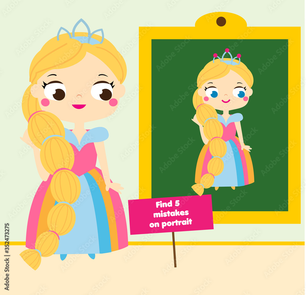 Vector de Stock Find the differences educational children game. Kids ...