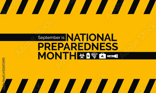 Cuadros en Lienzo Vector illustration on the theme of National Preparedness month observed each year during September