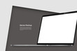 Laptop isometric perspective view. Template for infographics or presentation UI design interface. vector illustration