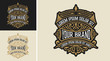 © Roverto - Vintage Luxury Logo / Label Template Design for Label, Frame, Product Tags. Retro Emblem Design. Vector illustration