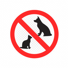 Do Not Enter With Dogs And Cats Sign