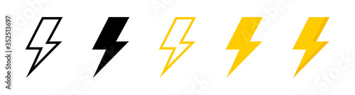 Fotografía Electric vector icons, isolated