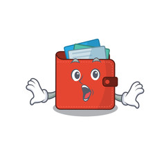 Poster - Card wallet mascot design concept having a surprised gesture