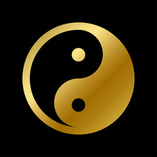 Yin Yang Symbol Isolated, Daoism Faith Sign
