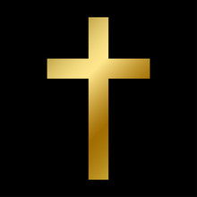 Latin Cross Symbol Isolated Christian Bible Sign