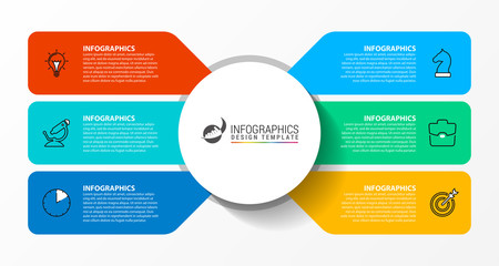 Infographic design template. Creative concept with 6 steps