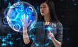 © Egor - Business, Technology, Internet and network concept. Young businessman working on a virtual screen of the future and sees the inscription: VPN