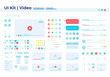 Video player UI elements kit. Volume options. Multimedia control isolated vector icon, bar and dashboard template. Web design widget collection for mobile application with light theme interface