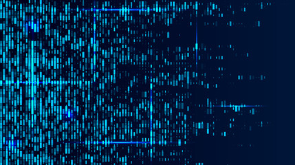 Abstract binary computer script. random parts of the code are similar to a glitch.