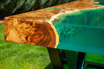 epoxy resin handmade wooden table