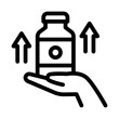 © PikePicture - jar of vitamins to enhance immunity icon vector. jar of vitamins to enhance immunity sign. isolated contour symbol illustration