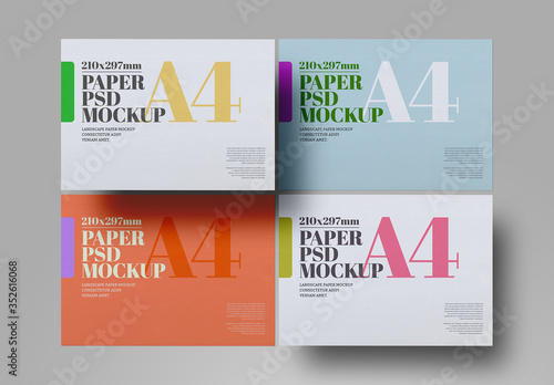 Download Landscape Flyer Mockup Set Stock Template Adobe Stock