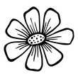 © lupascoroman - Wedding cute flower icon, hand drawn style