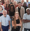 © ASDF - multi ethnic group of different people standing together.