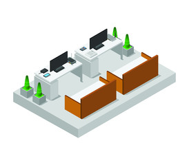 Poster - room with isometric television