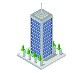 Canvas Print - isometric skyscraper