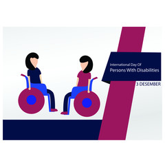 vector illustration for international day of persons with disabilities. background, banner, poster