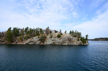 Wall Mural - A small island in Saint Lawrence River