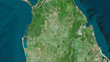 Anuradhapura, Sri Lanka - outlined. Satellite