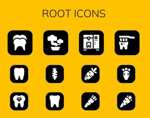 Canvas Print - root icon set