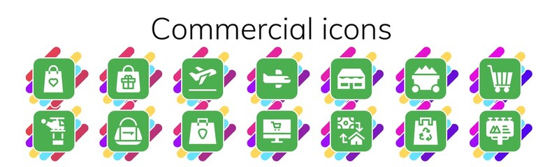 Poster - commercial icon set