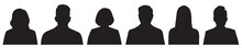 Set Of Vector Avatar Profile Icon In Silhouettes.