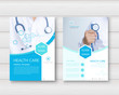 Healthcare cover, template design and flat icons for a report and medical brochure design, flyer, leaflets decoration for printing and presentation. vector illustration
