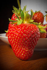 Ripe red strawberries