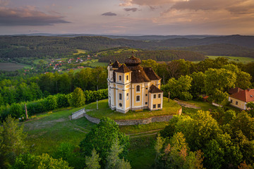 Poppy Mountain is a peak in the Benesov Hills and an important place of pilgrimage. Baroque church of St. John the Baptist and the Virgin Mary of Carmel was built between 1719 and 1722.