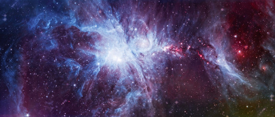 Wall Mural - cosmic art ,multicolor outer space. star field and nebula in deep space many light years far from pl