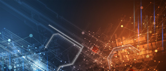 Abstract tech background. Futuristic technology interface