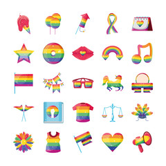 Canvas Print - set of icons gay pride