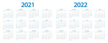 Calendar 2021, Calendar 2022 Week Start Sunday Corporate Design Planner Template.