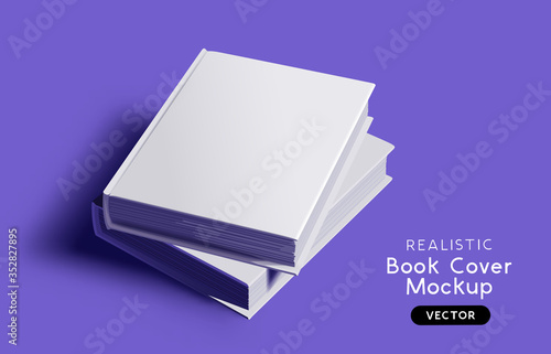 Cuadros en Lienzo Blank book cover mockup design layout with shadows for branding