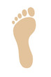 Der Fuß: eine Fußsohle vom Menschen abstrakt abgebildet.