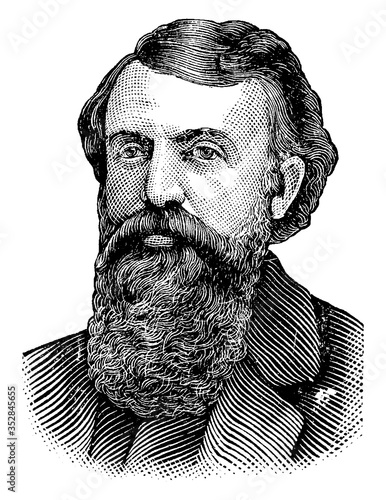 Cuadros en Lienzo Dwight L. Moody, vintage illustration
