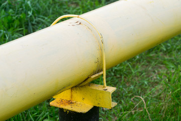 Gas pipeline crossing the hills