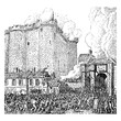 The Storming of the Bastille, vintage illustration.