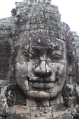 Canvas Print - Visage de Bouddha du temple Bayon à Angkor, Cambodge