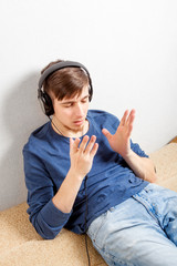 Canvas Print - Man in Headphones