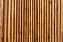 Wooden Slats On Wall In Modern Interior