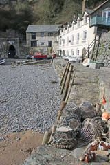 Wall Mural - Clovelly harbour at low tide, Devon	