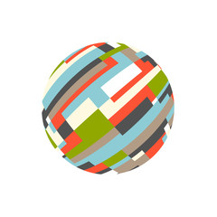 Wall Mural - abstract rectangular sphere. logo vector