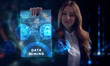 © photon_photo - Business, Technology, Internet and network concept. Young businessman working on a virtual screen of the future and sees the inscription: Data mining