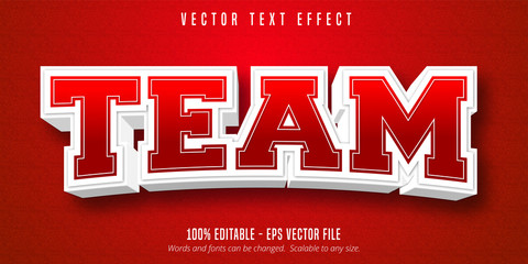 Wall Mural - Team text, sport style editable text effect