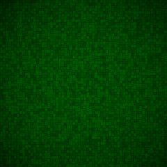 Wall Mural - Abstract background of small squares or pixels in dark green colors
