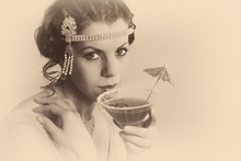 1920s Vintage Woman In Sepia