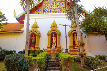 Wall Mural - A beautiful view of Wat Doi Suthep buddhist temple at Chiang Mai, Thailand.