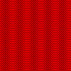 knitted red pattern. seamless knitted fabric. realistic knit texture vector seamless pattern. endles