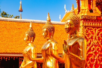 Wall Mural - A beautiful view of Wat Doi Suthep buddhist temple at Chiang Mai, Thailand.